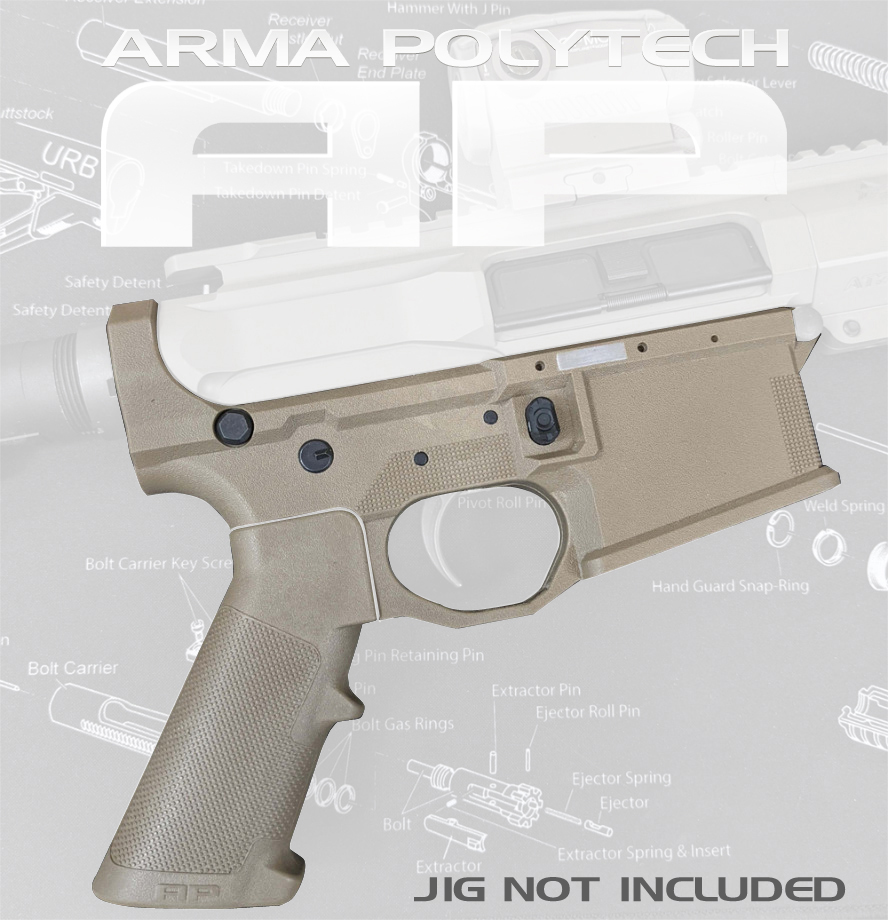 AP15 Lower With Grip - Dark Flat Earth