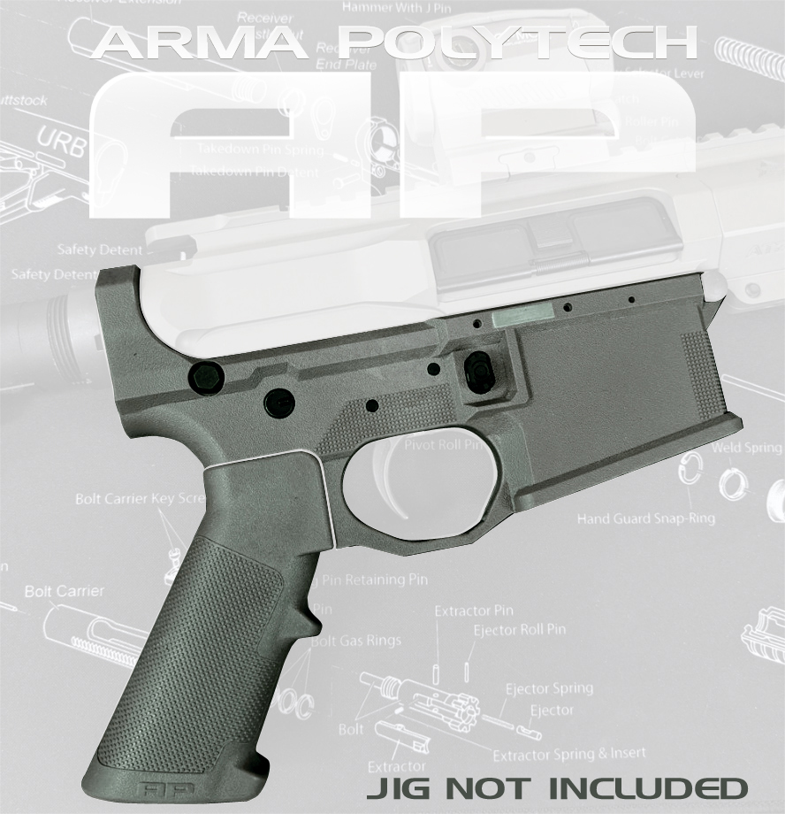 AP15 Lower With Grip -  OD Green