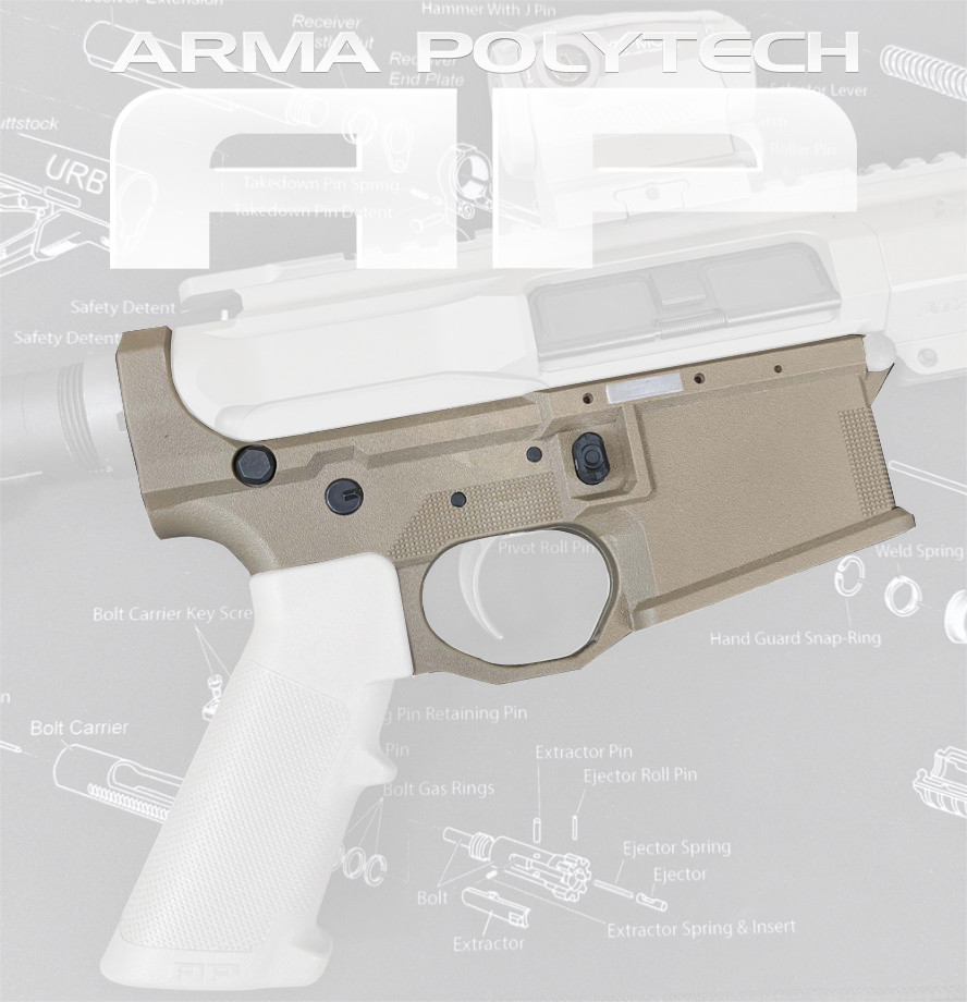 AP15 Lower Without Grip -  Flat Dark Earth