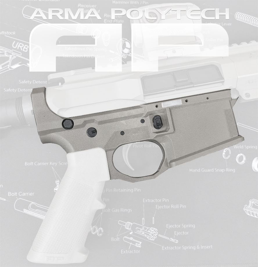 AP15 Lower Without Grip - Gray